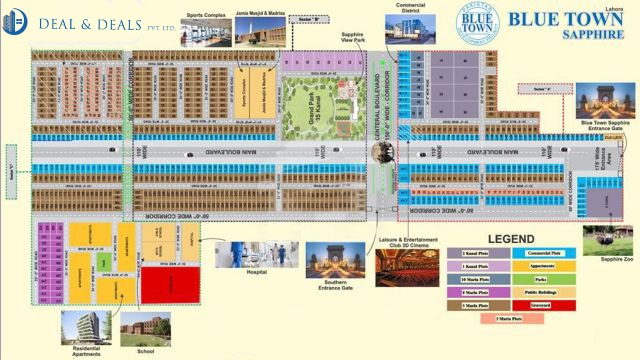 Blue Town Sapphire Lahore Master Plan