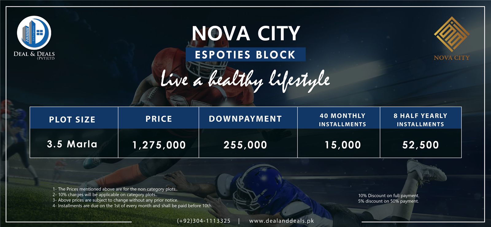  NOVA CITY 3.5 MARLA RESIDENTIAL PLOTS PAYMENT PLAN NOVA CITY 3.5 MARLA RESIDENTIAL PLOTS PAYMENT PLAN